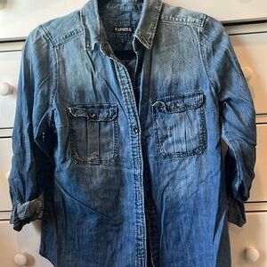 Express Long-sleeve Denim Shirt